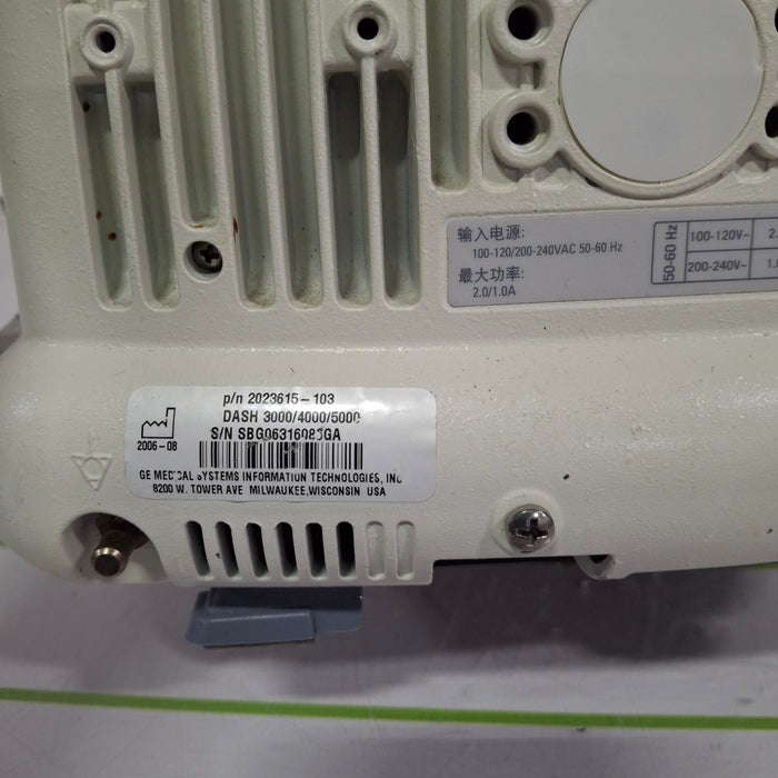 GE Healthcare Dash 3000 - GE/Nellcor SpO2 Patient Monitor