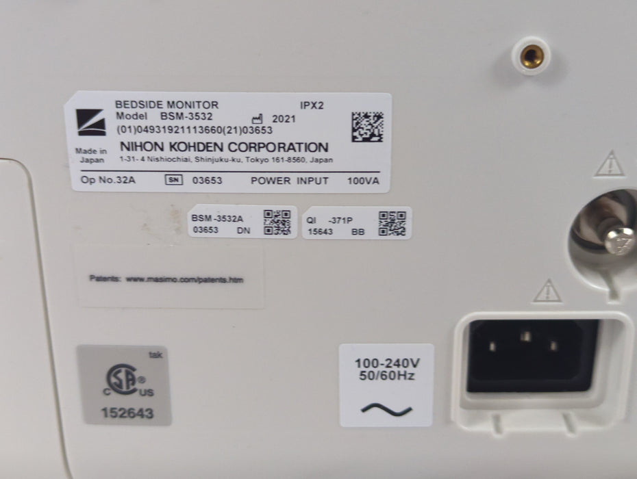 Nihon Kohden Life Scope BSM-3532 Bedside Monitor