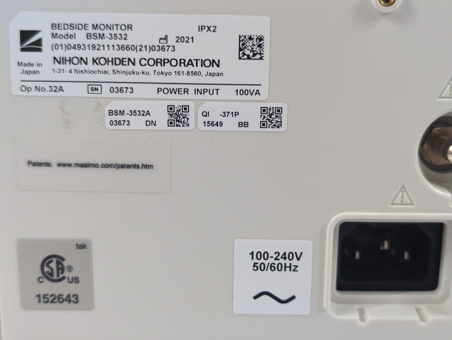 Nihon Kohden Life Scope BSM-3532 Bedside Monitor