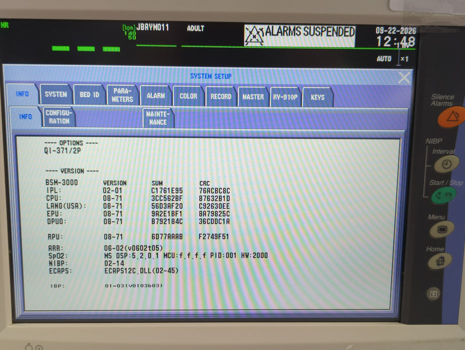Nihon Kohden Life Scope BSM-3532 Bedside Monitor