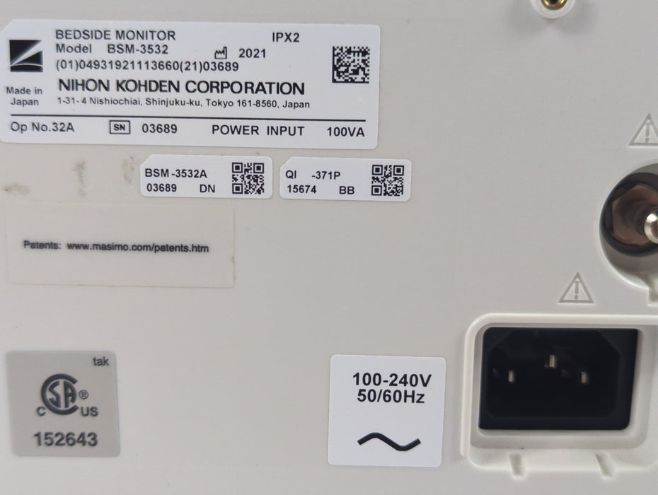 Nihon Kohden Life Scope BSM-3532 Bedside Monitor