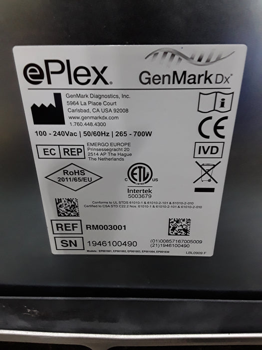 GenMark ePlex GenMark DX Molecular Diagnostic System