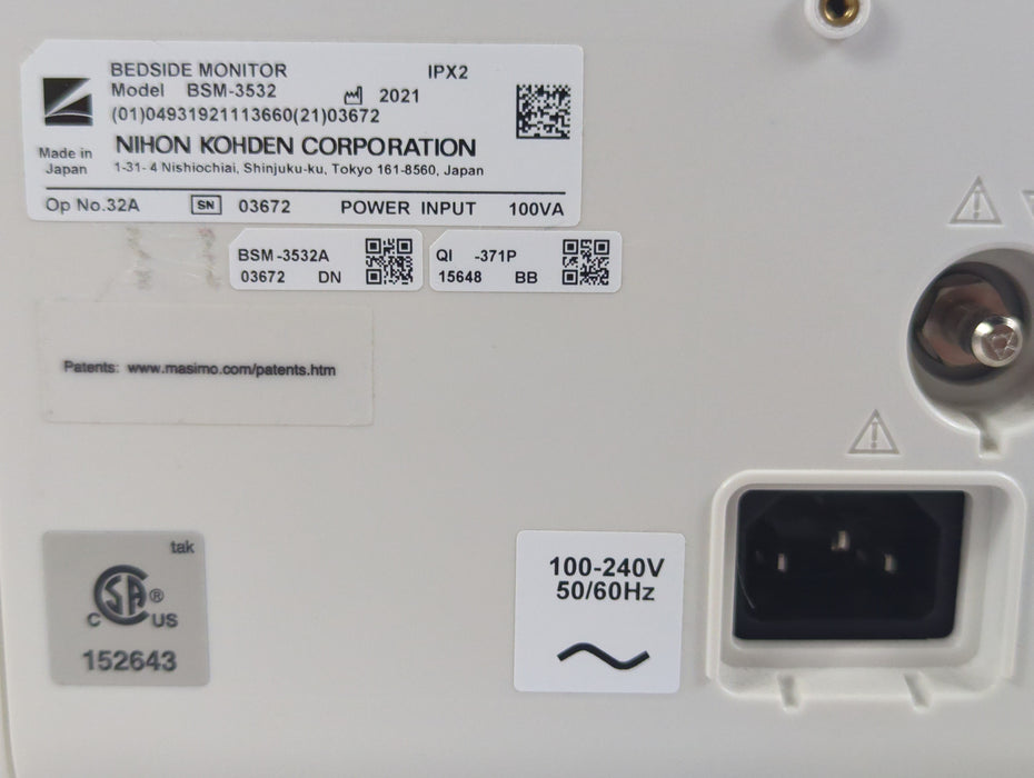 Nihon Kohden Life Scope BSM-3532 Bedside Monitor