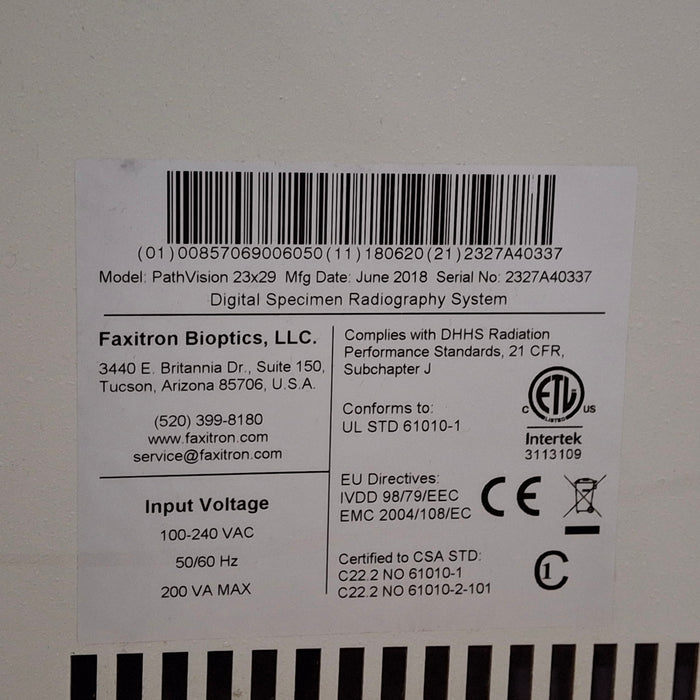 Faxitron X-Ray Corporation PathVision Specimen Radiography System