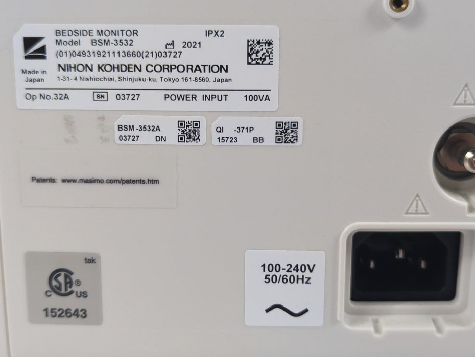 Nihon Kohden Life Scope BSM-3532 Bedside Monitor