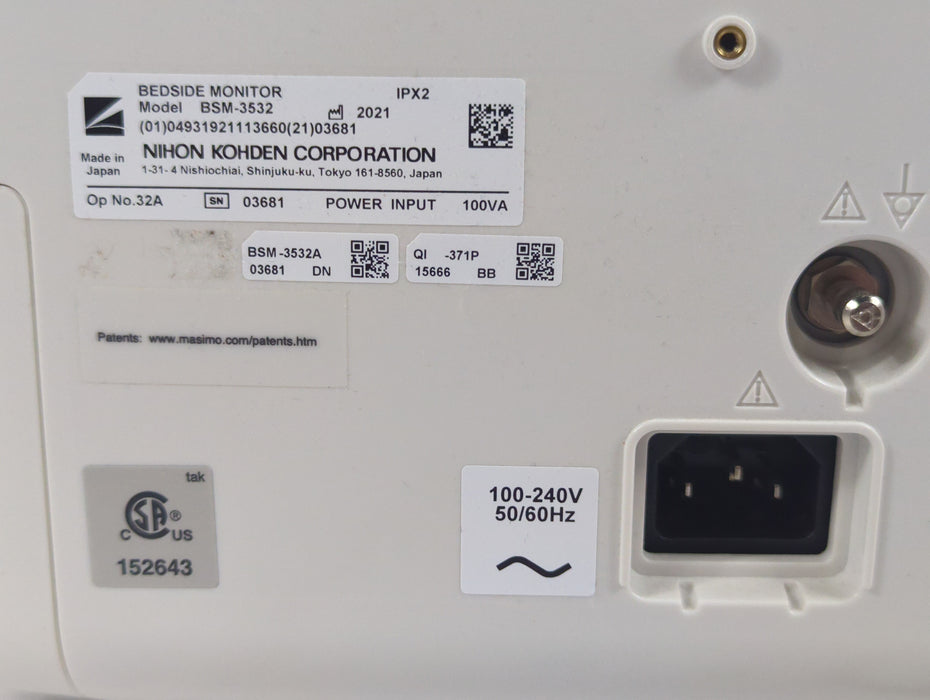 Nihon Kohden Life Scope BSM-3532 Bedside Monitor