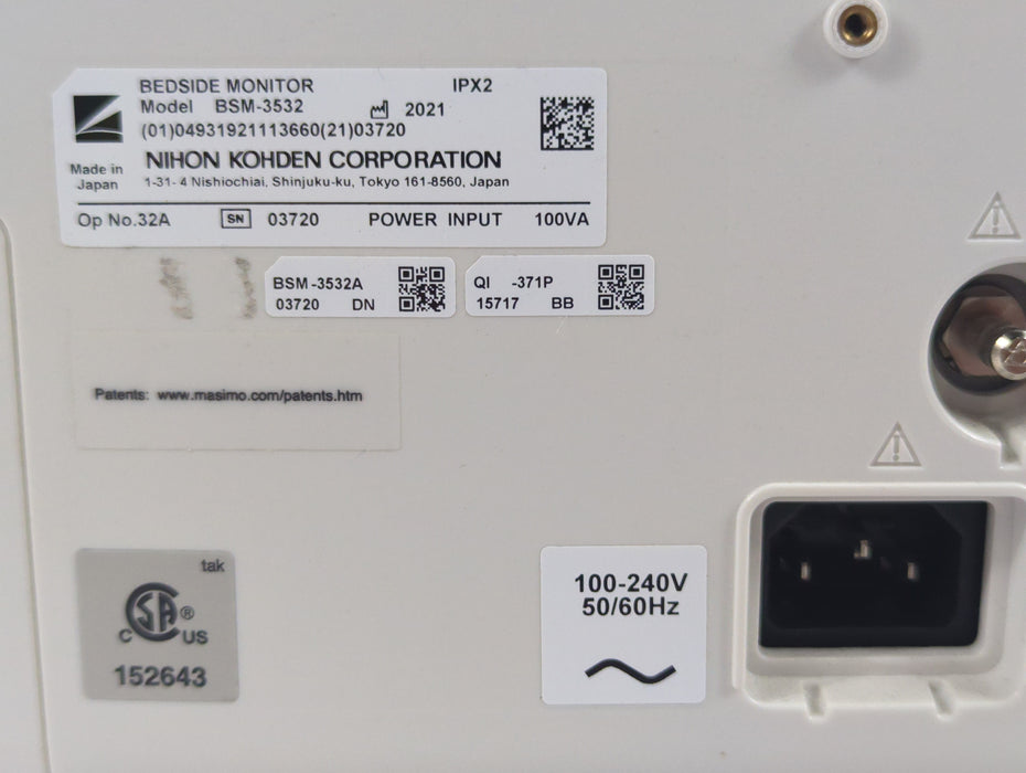 Nihon Kohden Life Scope BSM-3532 Bedside Monitor