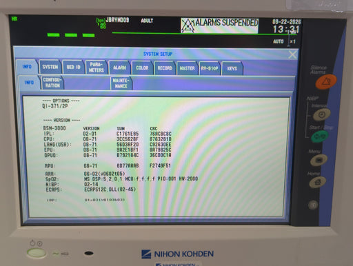 Nihon Kohden Nihon Kohden Life Scope BSM-3532 Bedside Monitor Patient Monitors reLink Online