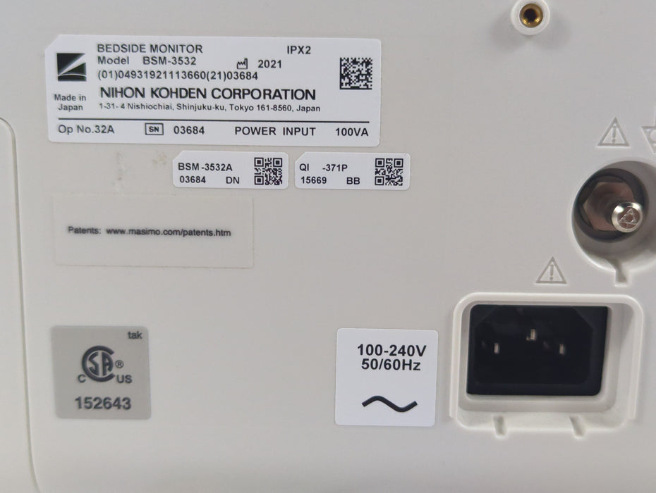 Nihon Kohden Life Scope BSM-3532 Bedside Monitor