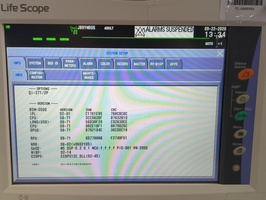 Nihon Kohden Life Scope BSM-3532 Bedside Monitor