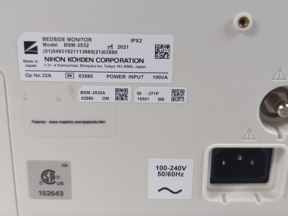 Nihon Kohden Life Scope BSM-3532 Bedside Monitor