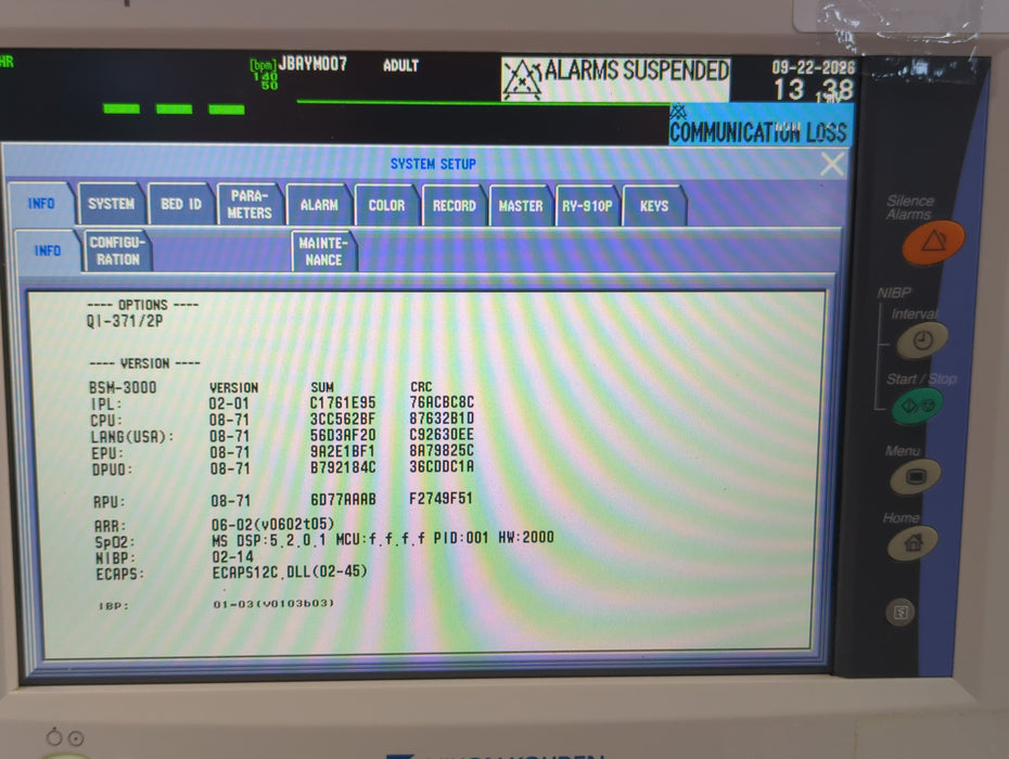 Nihon Kohden Life Scope BSM-3532 Bedside Monitor