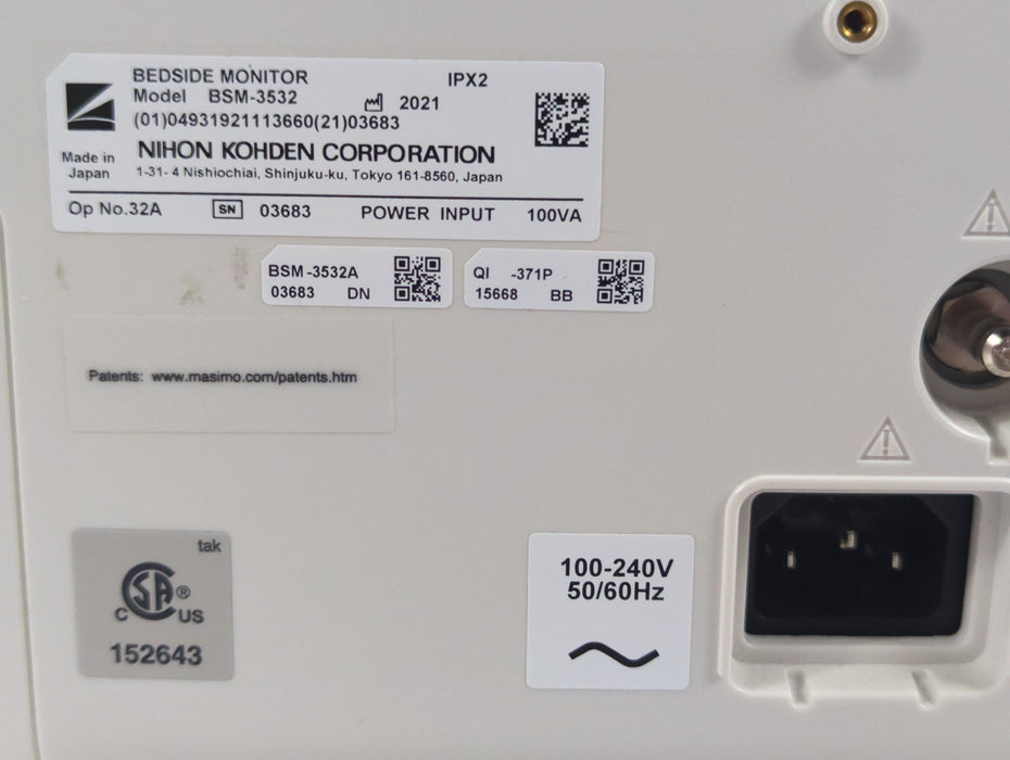 Nihon Kohden Life Scope BSM-3532 Bedside Monitor