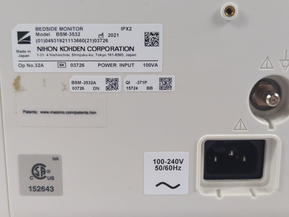 Nihon Kohden Life Scope BSM-3532 Bedside Monitor