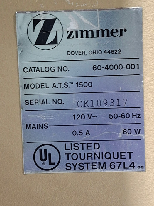 Zimmer ATS 1500 Tourniquet System