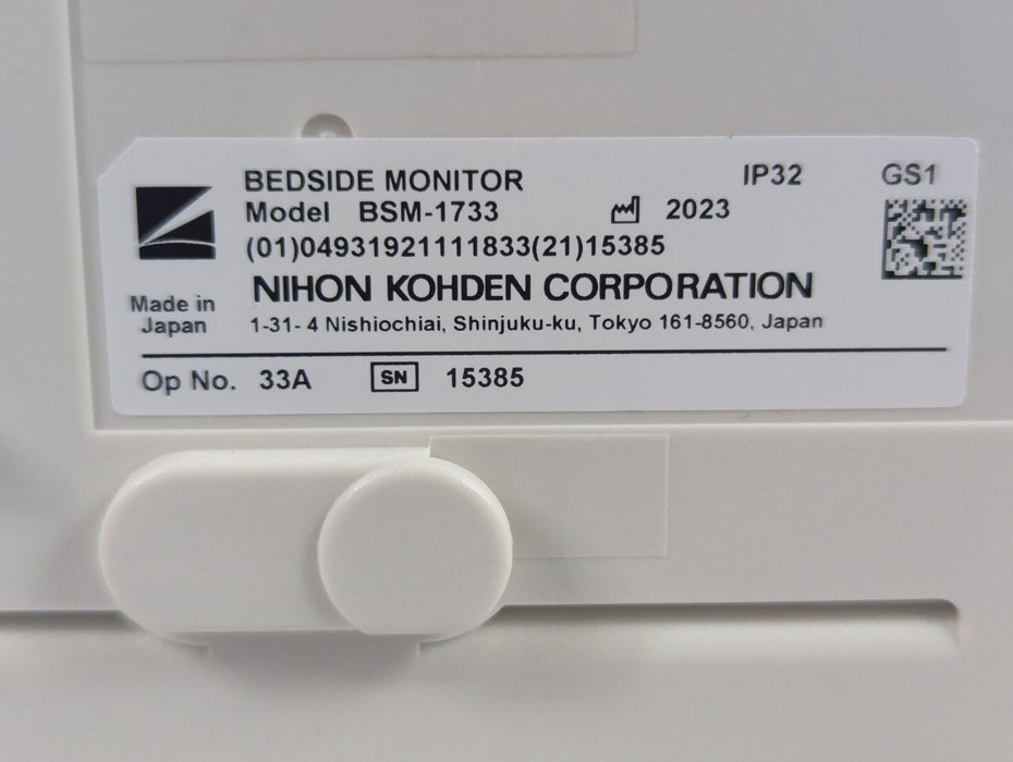 Nihon Kohden BSM-1733 Life Scope PT Transport Patient Monitor
