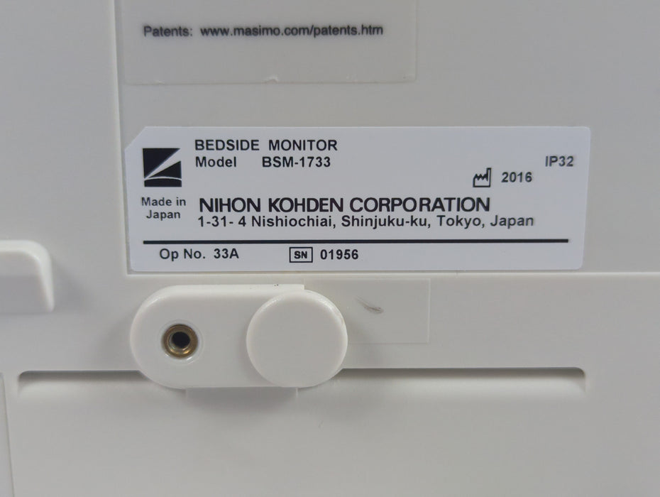Nihon Kohden BSM-1733 Life Scope PT Transport Patient Monitor