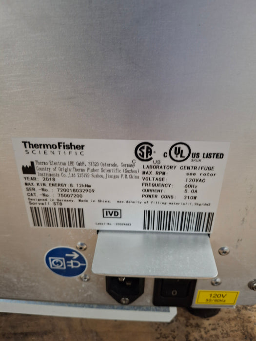 Thermo Scientific Sorvall ST8 Benchtop Centrifuge