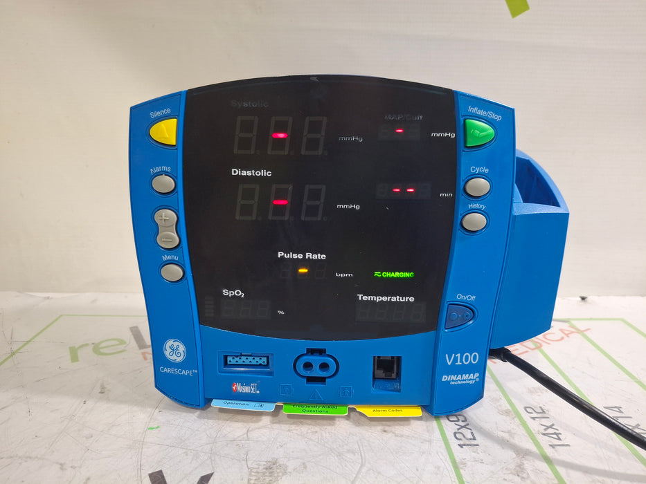 GE Healthcare Dinamap V100 - NIBP, SpO2, Temp Vital Signs Monitor
