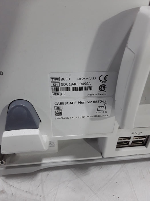 GE Healthcare Carescape B650 Neonatal Care Patient Monitor