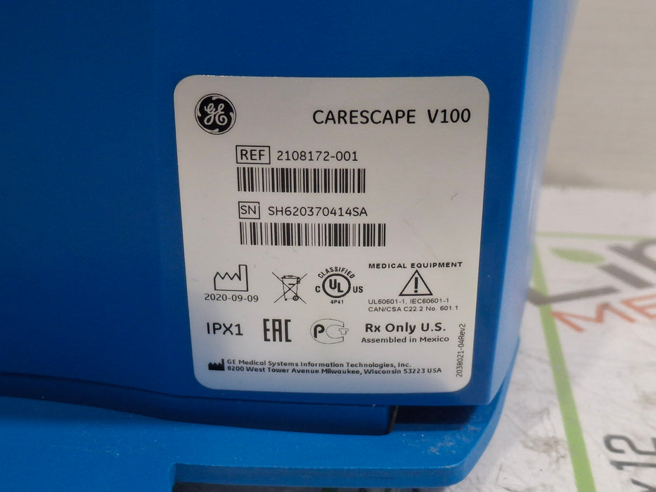 GE Healthcare Dinamap V100 - NIBP, SpO2, Temp Vital Signs Monitor