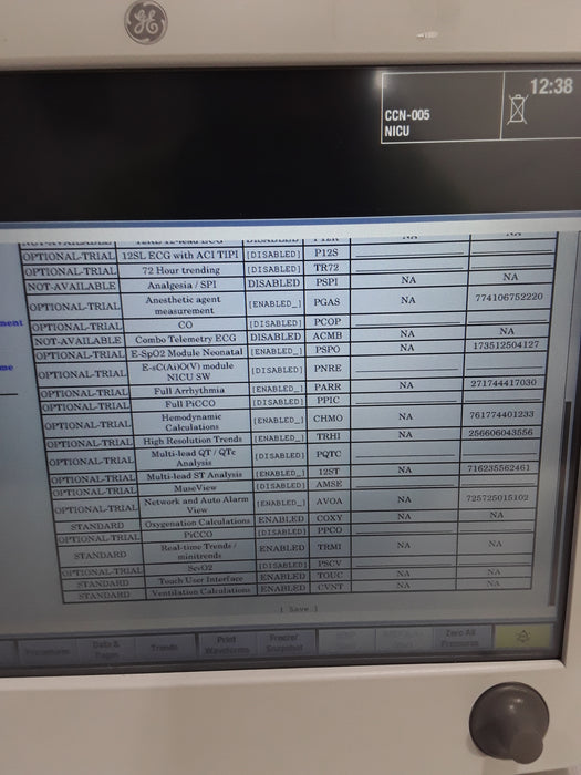 GE Healthcare Carescape B650 Neonatal Care Patient Monitor