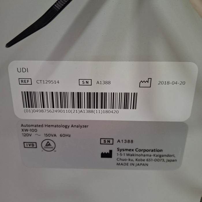 Sysmex XW-100 Hematology Analyzer