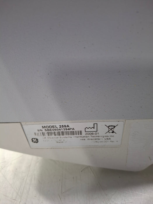 GE Healthcare Corometrics 250 Series Model 259 Fetal Monitor