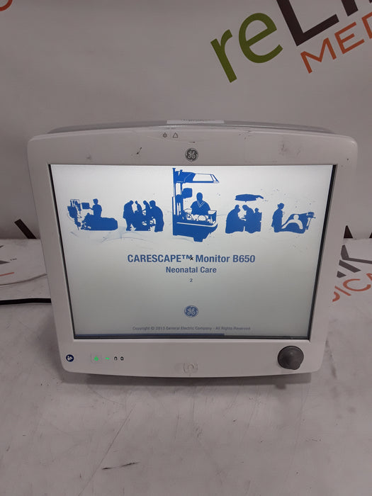 GE Healthcare Carescape B650 Neonatal Care Patient Monitor