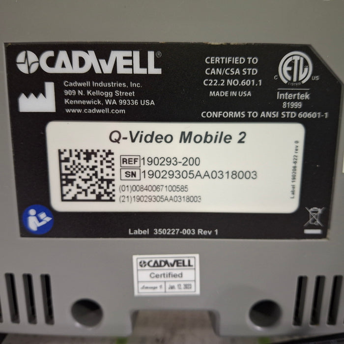 Cadwell Laboratories Inc. Q-Video Mobile 2 Camera