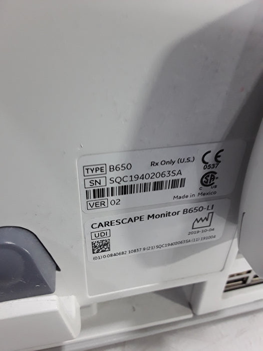 GE Healthcare Carescape B650 Neonatal Care Patient Monitor
