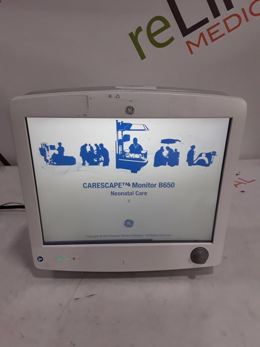 GE Healthcare Carescape B650 Neonatal Care Patient Monitor
