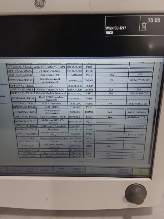 GE Healthcare Carescape B650 Neonatal Care Patient Monitor