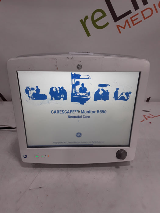 GE Healthcare Carescape B650 Neonatal Care Patient Monitor