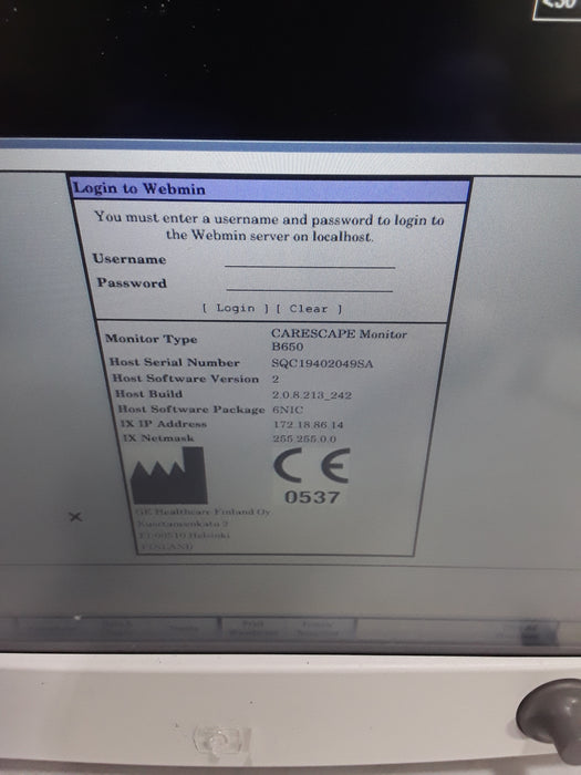 GE Healthcare Carescape B650 Neonatal Care Patient Monitor