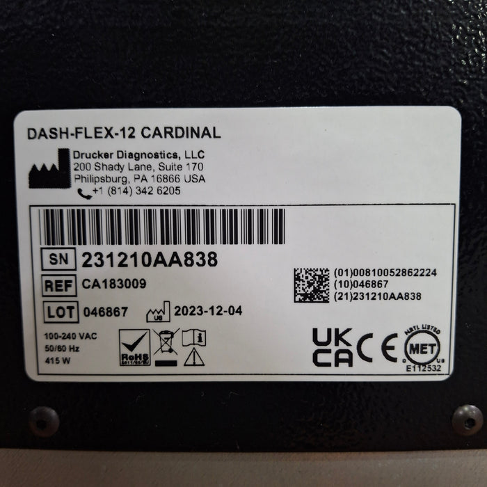 Drucker Diagnostics Dash Flex 12 Cardinal Centrifuge