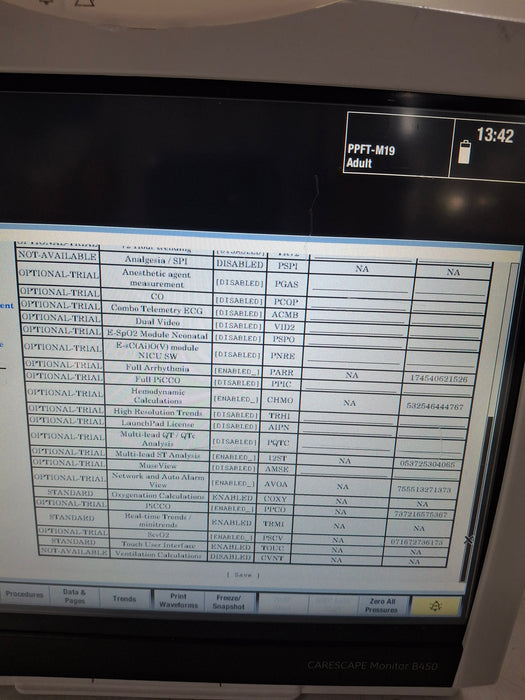 GE Healthcare Carescape B450 Post Anesthesia Care Patient Monitor