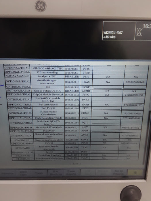 GE Healthcare Carescape B650 Neonatal Care Patient Monitor
