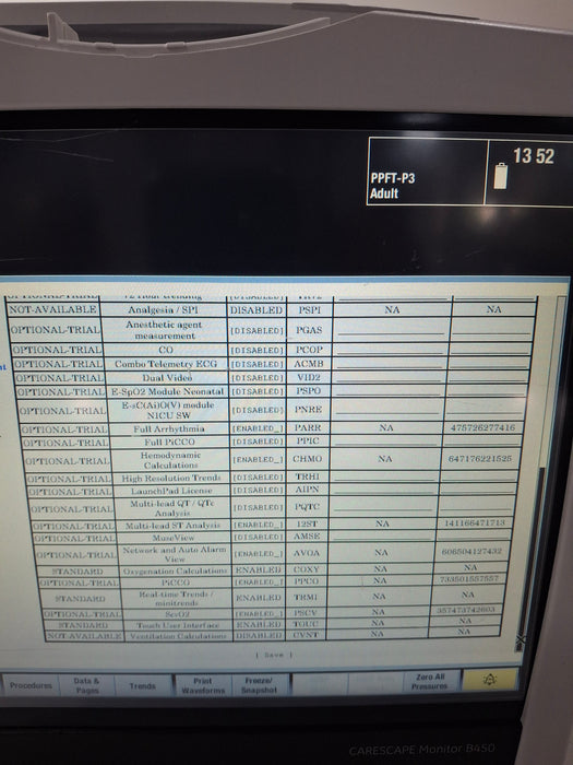 GE Healthcare Carescape B450 Post Anesthesia Care Patient Monitor