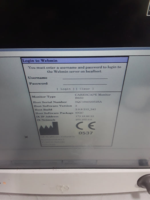 GE Healthcare Carescape B650 Neonatal Care Patient Monitor