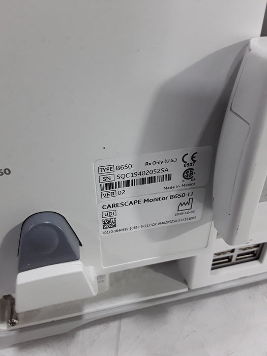 GE Healthcare Carescape B650 Neonatal Care Patient Monitor