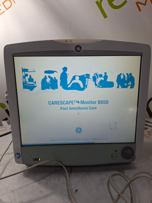 GE Healthcare Carescape B650 Post Anesthesia Care Patient Monitor