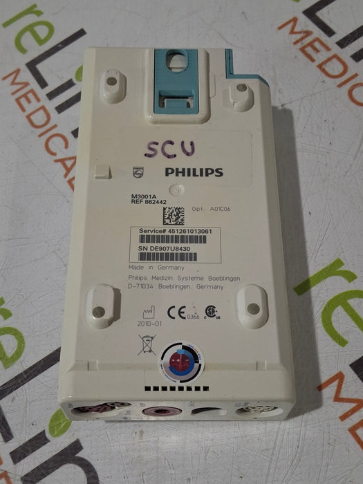 Philips M3001A-A01C06 Fast SpO2, NIBP, ECG, Temp, IBP MMS Module
