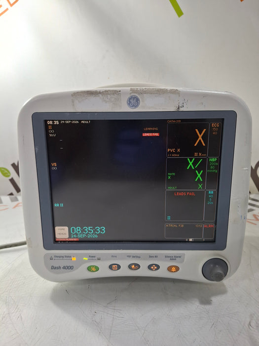 GE Healthcare Dash 4000 - GE/Nellcor SpO2 Patient Monitor