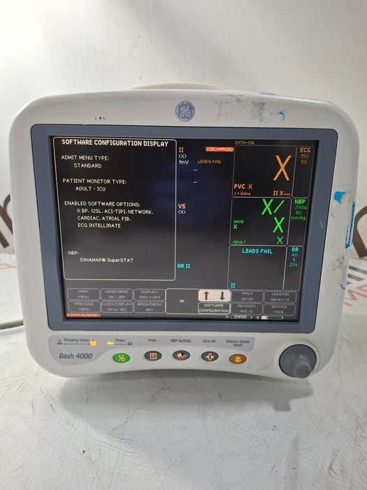 GE Healthcare Dash 4000 - GE/Nellcor SpO2 Patient Monitor