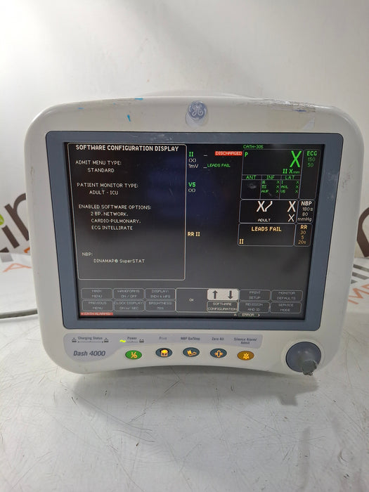 GE Healthcare Dash 4000 - GE/Nellcor SpO2 Patient Monitor