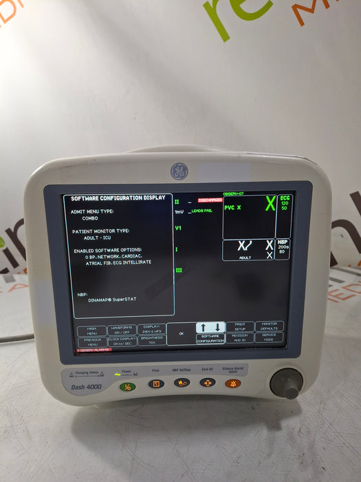 GE Healthcare Dash 4000 - Masimo SpO2 Patient Monitor