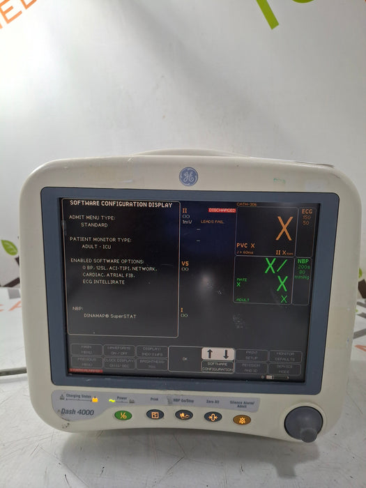 GE Healthcare Dash 4000 - GE/Nellcor SpO2 Patient Monitor
