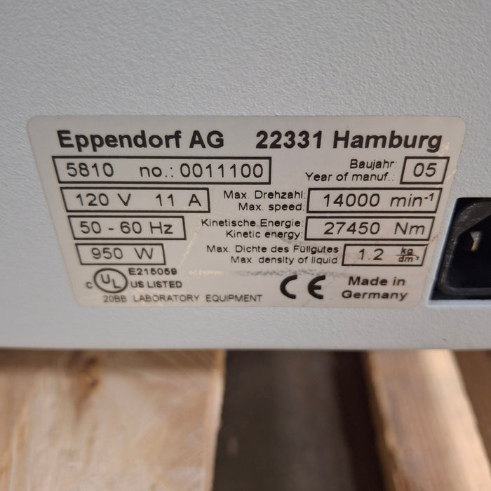 Eppendorf 5810 Benchtop Centrifuge