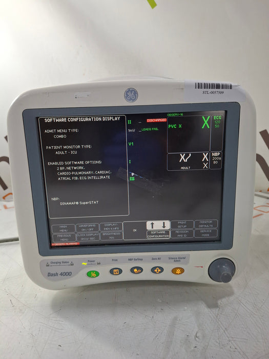 GE Healthcare Dash 4000 - Masimo SpO2 Patient Monitor
